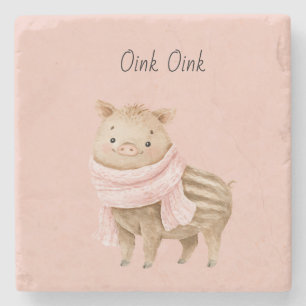 Oink Oink Schwein Steinuntersetzer