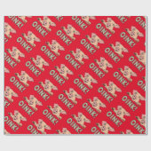 Oink Pig Geschenkpapier (Flach)