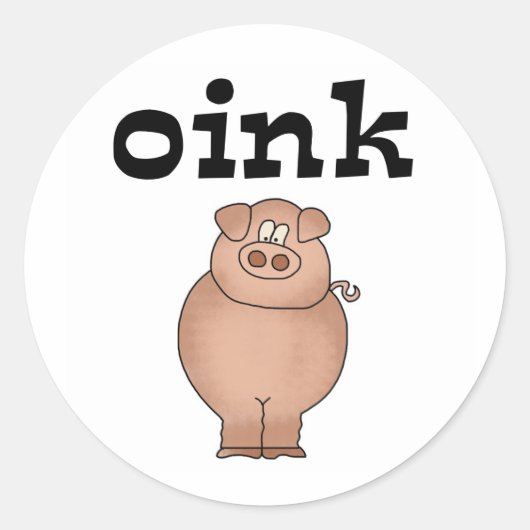 OINK PIGG RUNDER AUFKLEBER (Vorderseite)