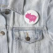 Oink rosa Schwein Button (Beispiel)