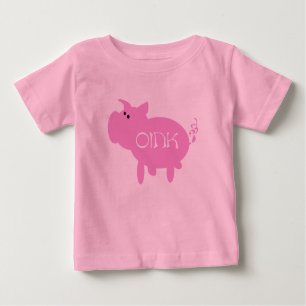 Oink rosa Schwein-T-Shirts und Geschenke Baby T-shirt