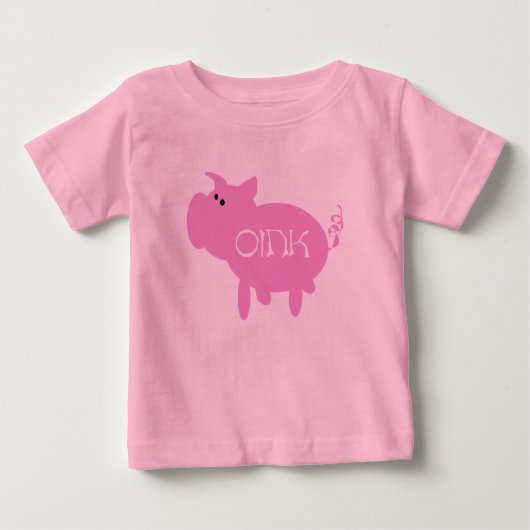 Oink rosa Schwein-T-Shirts und Geschenke Baby T-shirt (Vorderseite)