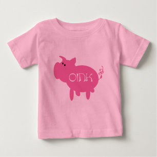 Oink rosa Schwein-T-Shirts und Geschenke Baby T-shirt