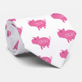 Oink rosa Schwein-T-Shirts und Geschenke Krawatte (Gerollt)