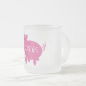 Oink rosa Schwein-T-Shirts und Geschenke Mattglastasse (VorderseiteRechts)