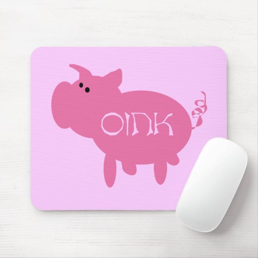 Oink rosa Schwein-T-Shirts und Geschenke Mousepad (Mit Mouse)