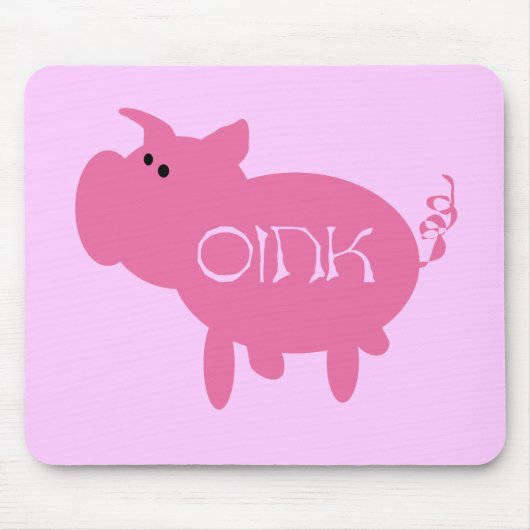 Oink rosa Schwein-T-Shirts und Geschenke Mousepad (Vorne)