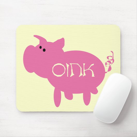 Oink rosa Schwein-T-Shirts und Geschenke Mousepad (Mit Mouse)