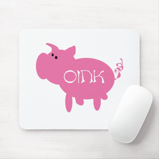 Oink rosa Schwein-T-Shirts und Geschenke Mousepad (Mit Mouse)