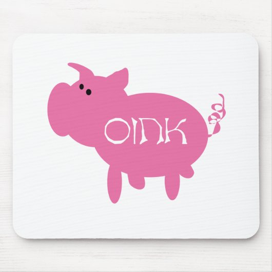 Oink rosa Schwein-T-Shirts und Geschenke Mousepad (Vorne)