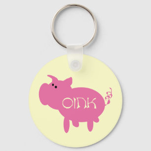 Oink rosa Schwein-T-Shirts und Geschenke Schlüsselanhänger