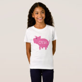 Oink rosa Schwein-T-Shirts und Geschenke T-Shirt (Vorne ganz)