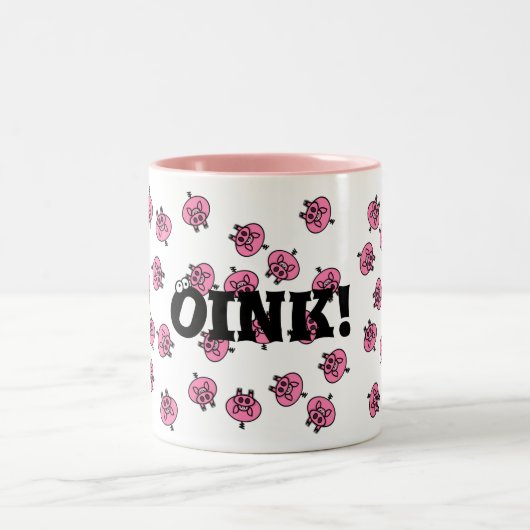 Oink! Zweifarbige Tasse (Mittel)