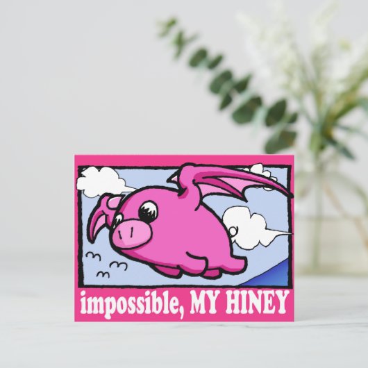 Oinky Dreams High Postkarte (Stehend Vorderseite)