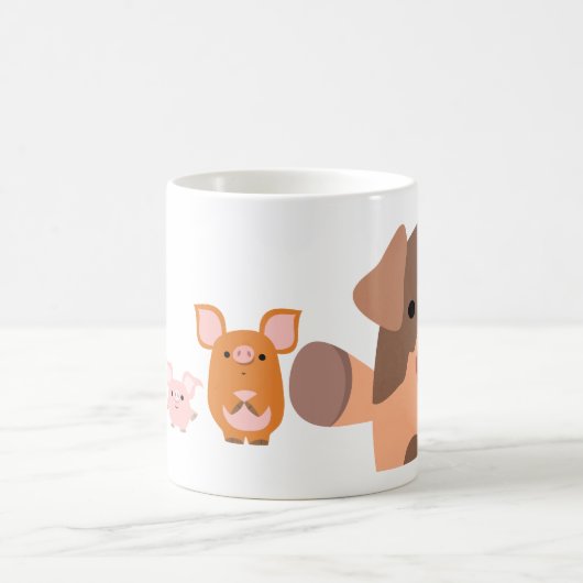 Oinky Tasse: ein Haufen Schweine Kaffeetasse (Mittel)