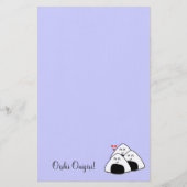 Oishii Onigiri stationär (Lavendel) Briefpapier (Vorderseite)