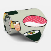 Oishii Sushi Fun Illustrations Muster Krawatte (Gerollt)