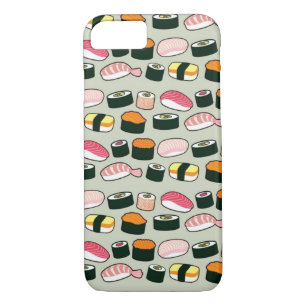 Oishii Sushi Fun Illustrations Pattern (grau) Case-Mate iPhone Hülle