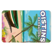 Oistins Barbados Vintages Strandposter Magnet (Horizontal)