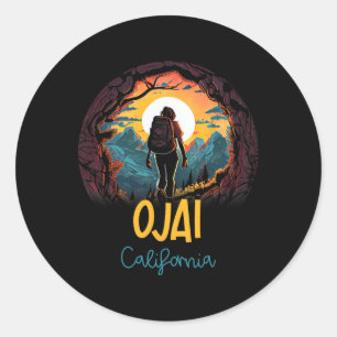 Ojai California Runder Aufkleber