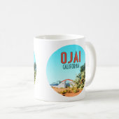 Ojai California Sukkulente Kaktus Vintag Kaffeetasse (VorderseiteRechts)