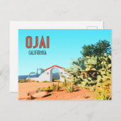 Ojai California Sukkulente Kaktus Vintag Postkarte (Vorne/Hinten)
