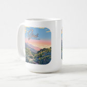 Ojai California Topa Topa Berge Landschaft Kaffeetasse (Vorderseite Links)