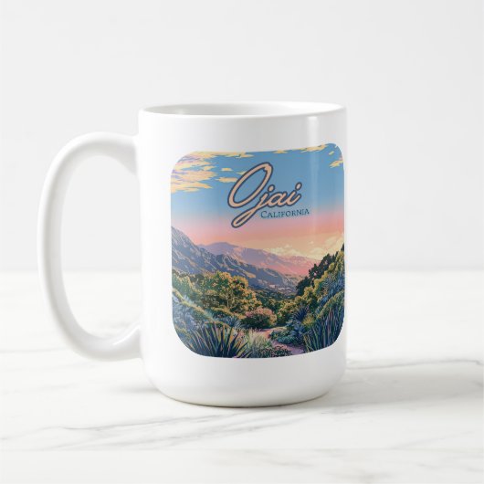 Ojai California Topa Topa Berge Landschaft Kaffeetasse (Links)