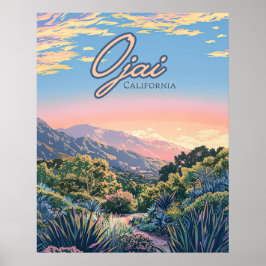 Ojai California Topa Topa Berge Landschaft Poster