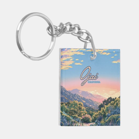 Ojai California Topa Topa Berge Landschaft Schlüsselanhänger (Vorderseite links)