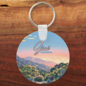 Ojai California Topa Topa Berge Landschaft Schlüsselanhänger (Rückseite)