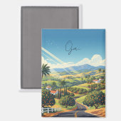 Ojai California Travel Magnet (Vorderseite/Rückseite)