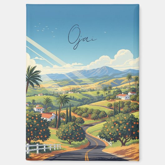 Ojai California Travel Magnet (Vorderseite)