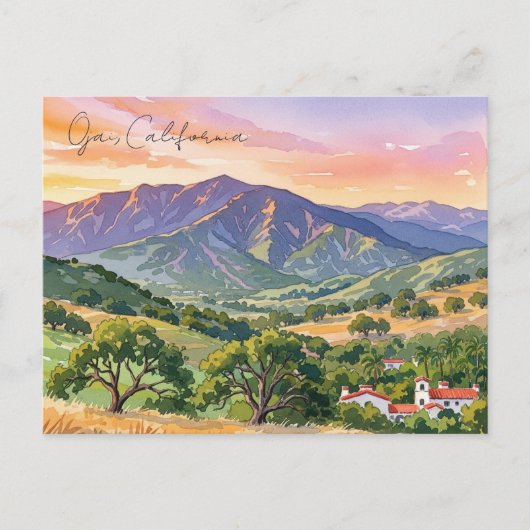 Ojai California Travel Postkarte (Vorderseite)