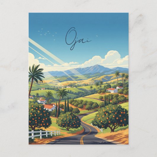 Ojai California Travel Postkarte (Vorderseite)