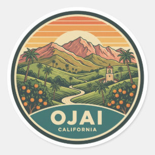Ojai Kalifornien Runder Aufkleber