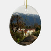 Ojai mit Schnee Keramik Ornament (Rechts)
