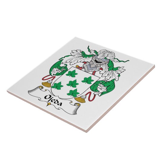 Ojeda Familienwappen Fliese (Seite)