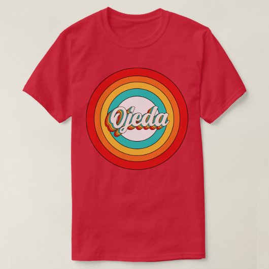 Ojeda Name Shirt Vintag Ojeda Circle (Design vorne)