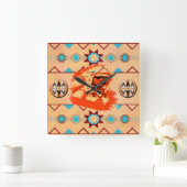 Ojibwa Wall Clock Quadratische Wanduhr (Zuhause)