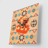 Ojibwa Wall Clock Quadratische Wanduhr (Winkel)
