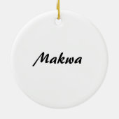 Ojibway Dodem Makwa Keramikornament (Hinten)