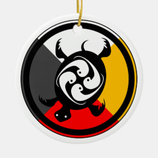 Ojibway Dodem Miskwaadesi Keramikornament