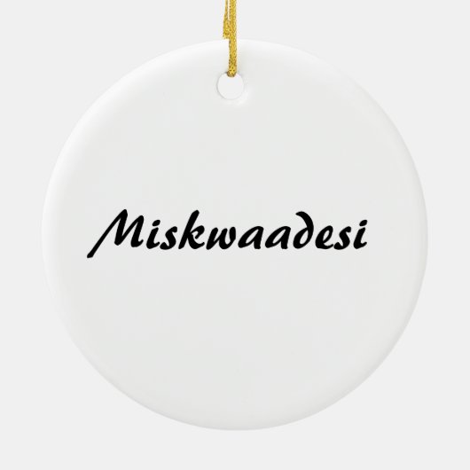 Ojibway Dodem Miskwaadesi Keramikornament (Hinten)