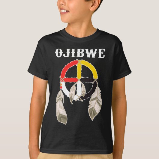Ojibwe Anishinaabeg People Native American Medicin T-Shirt (Vorderseite)
