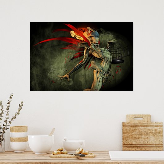 Ojibwe Asabikeshiinh Poster (Küche)