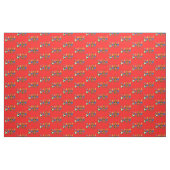 Ojibwe Blumendesign mit rotem Hintergrund Stoff (Yard (91,4 cm))