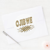 Ojibwe Decal oder Aufkleberblatt Runder Aufkleber (Umschlag)