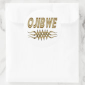 Ojibwe Decal oder Aufkleberblatt Runder Aufkleber (Tasche)