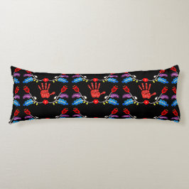 Ojibwe Floral Motif MMIW Black Seitenschläferkissen